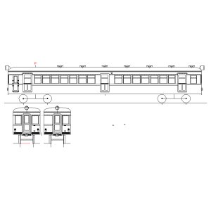 画像: イコマ商会ペーパーキット 近鉄モ２２００(旧)　３扉化（注文生産、『カートに入れる』ボタンよりご発注ください）